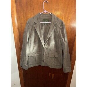 Eddie Bauer Womens Light Brown Corduroy Jacket Size 2XL